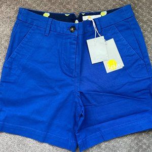 Boden Rachel Chino 6" Shorts, Size US 4 UK 8, Blue